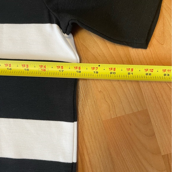 Ralph Lauren Black and White Striped Short Sleeve Top - Small - Picture 7 of 9